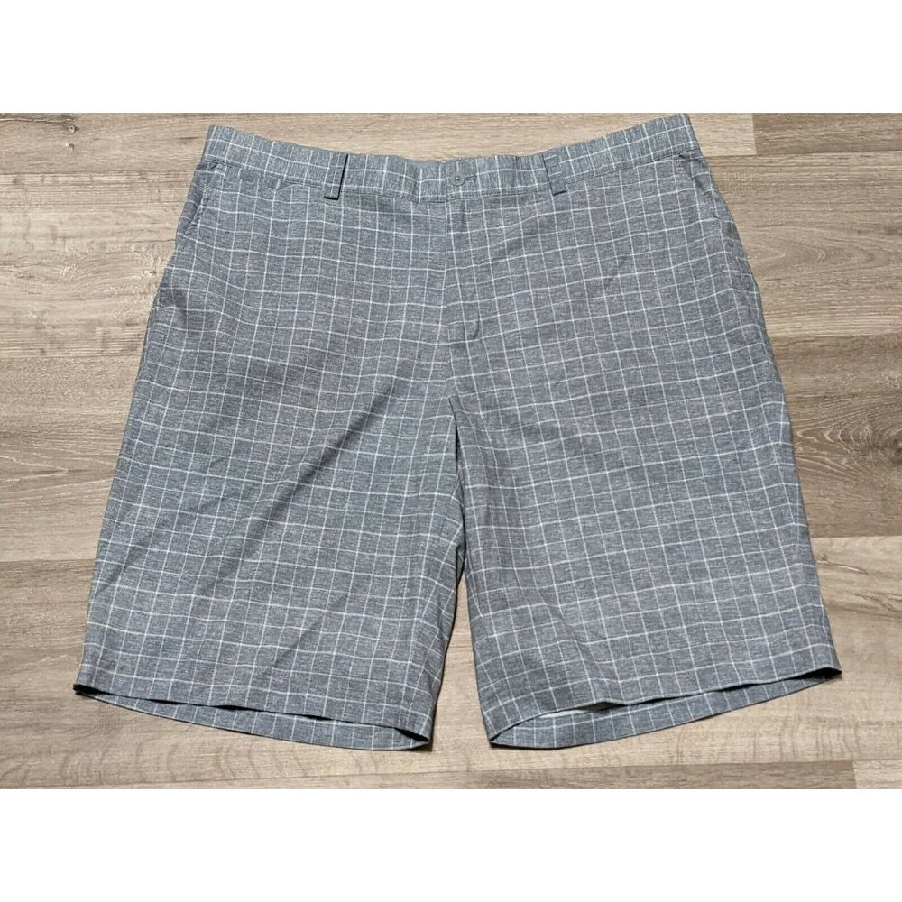 NIKE Gray Plaid Chino Golf DRI-FIT shorts Sz. 38
